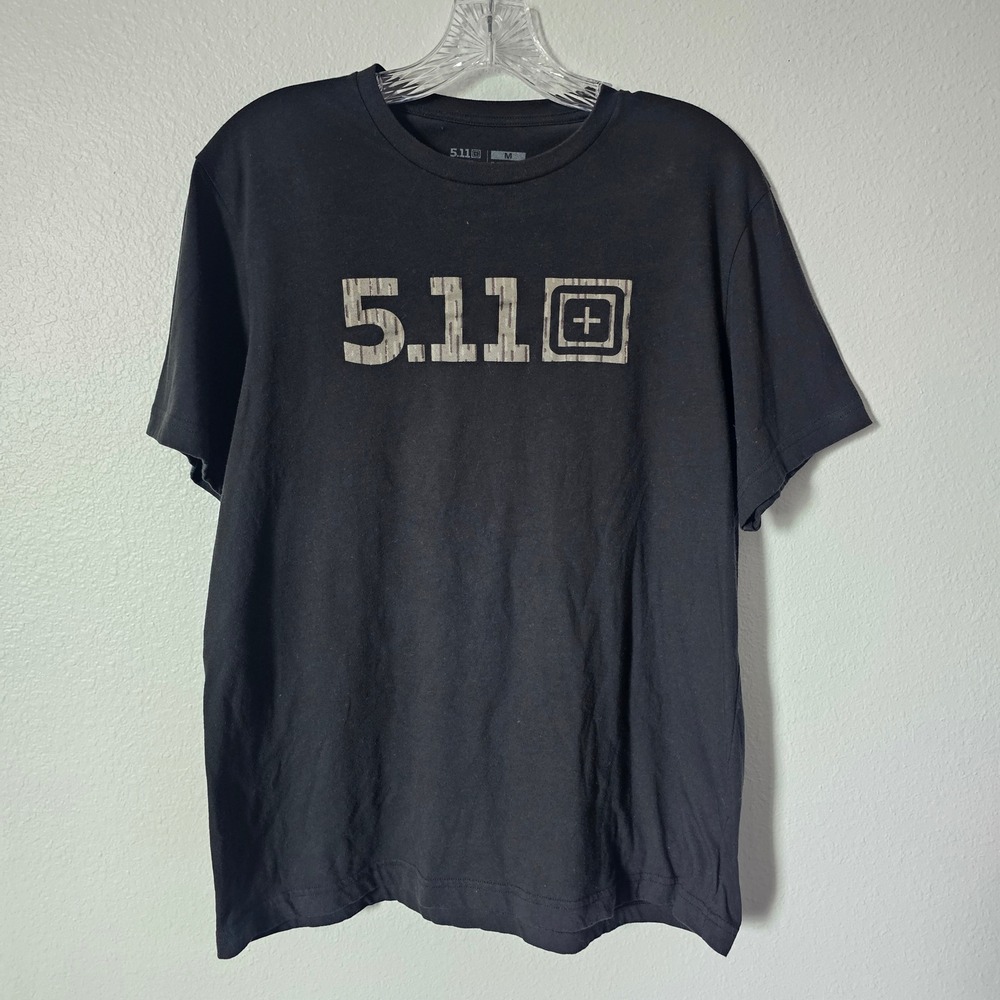5.11 Tactical Mens Graphic Logo T-Shirt Black Short Sleeve Size Medium